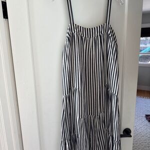 Jenni Kayne summer dress navy/cream stripe size S